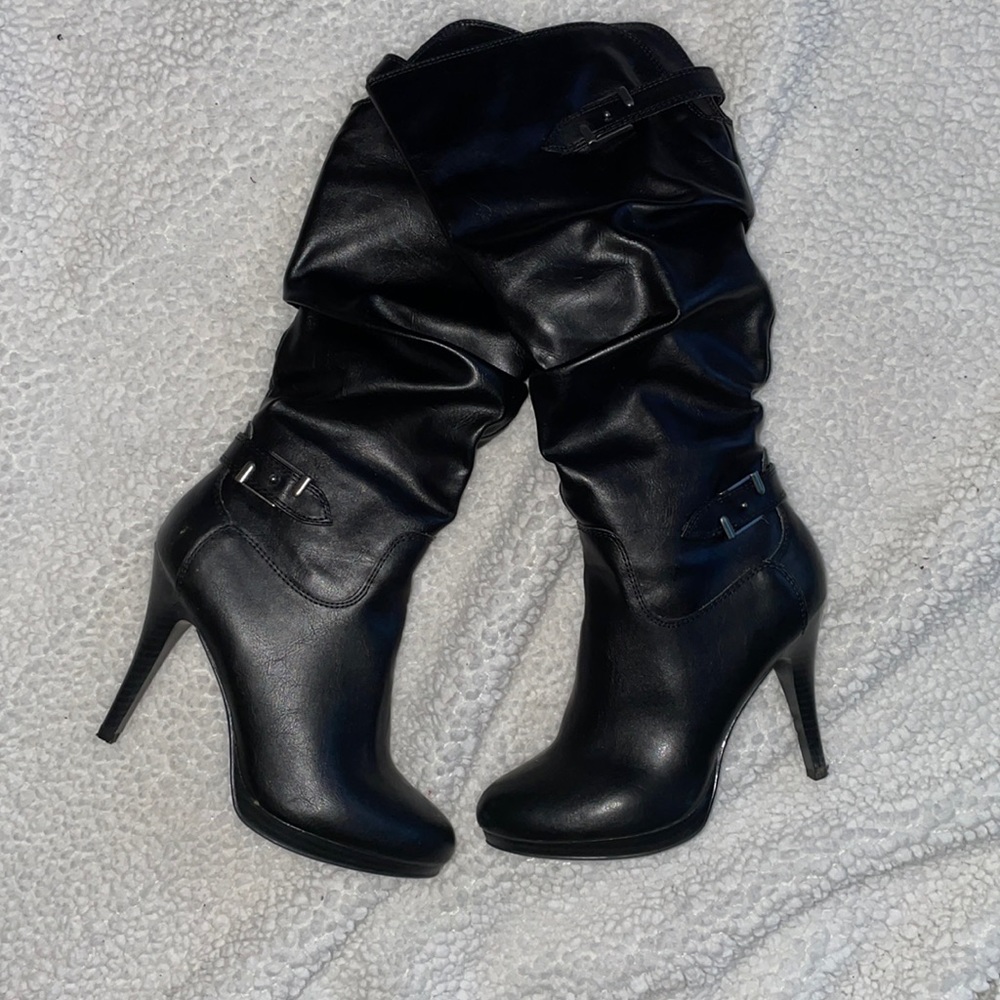 A.N.A  black heeled boots